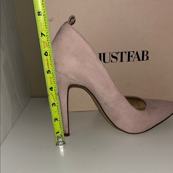 JustFab Pink Stiletto Heels with Rhinestone Embellishments - Picture 5 of 5